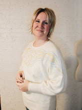 Load image into Gallery viewer, Up to XXL - cream beaded sweater