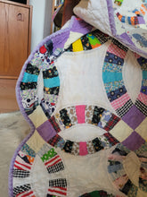 Load image into Gallery viewer, Multicolor Queen Wedding Ring Quilt