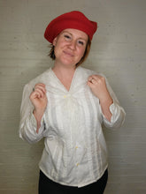 Load image into Gallery viewer, M/L - vintage lace collared blouse