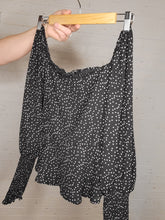 Load image into Gallery viewer, XS - Sheer Sleeve Dot Top