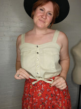 Load image into Gallery viewer, S-L NWT Ivory Crop