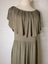 Load image into Gallery viewer, L - Army Green Maxi Dress