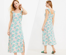 Load image into Gallery viewer, Small/6 - Microfloral Ruffle Sleeve Dress

