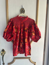 Load image into Gallery viewer, M - Lace Floral Puff Sleeve Blouse
