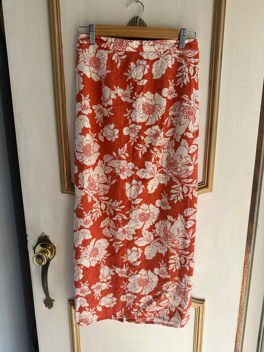 Small terracotta midi skirt