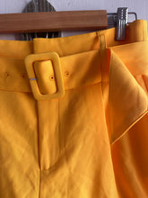 Load image into Gallery viewer, Small/4 - cheddar yellow belted shorts
