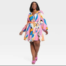 Load image into Gallery viewer, XXL - NWT Abstract Wrap Front Dress
