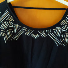 Load image into Gallery viewer, XL - APT 9 black embroidered tee
