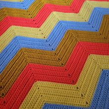 Load image into Gallery viewer, Yellow and Blue Afghan
