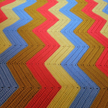 Load image into Gallery viewer, Yellow and Blue Afghan
