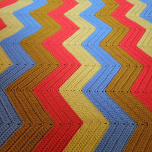Load image into Gallery viewer, Yellow and Blue Afghan
