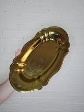 Load image into Gallery viewer, vintage brass serving/display tray
