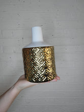 Load image into Gallery viewer, Gold dipped decorative vase
