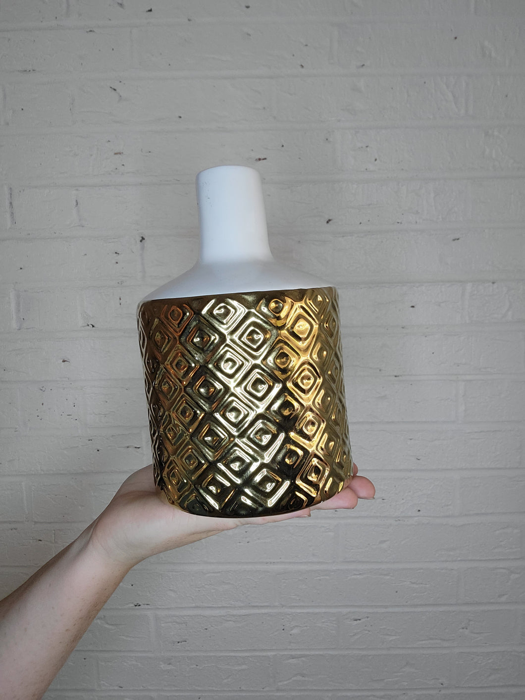 Gold dipped decorative vase