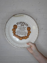 Load image into Gallery viewer, Vintage Pumpkin Pie dish with recipe
