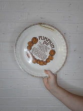 Load image into Gallery viewer, Vintage Pumpkin Pie dish with recipe
