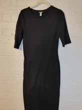 Load image into Gallery viewer, XS - black bodycon midi dress
