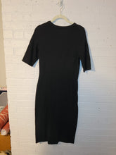 Load image into Gallery viewer, XS - black bodycon midi dress
