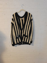 Load image into Gallery viewer, S/XS - Striped Fuzzy Cardigan
