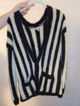 Load image into Gallery viewer, S/XS - Striped Fuzzy Cardigan
