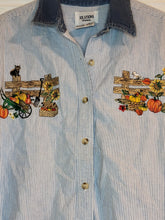 Load image into Gallery viewer, M/L - Embroidered pumpkin button down
