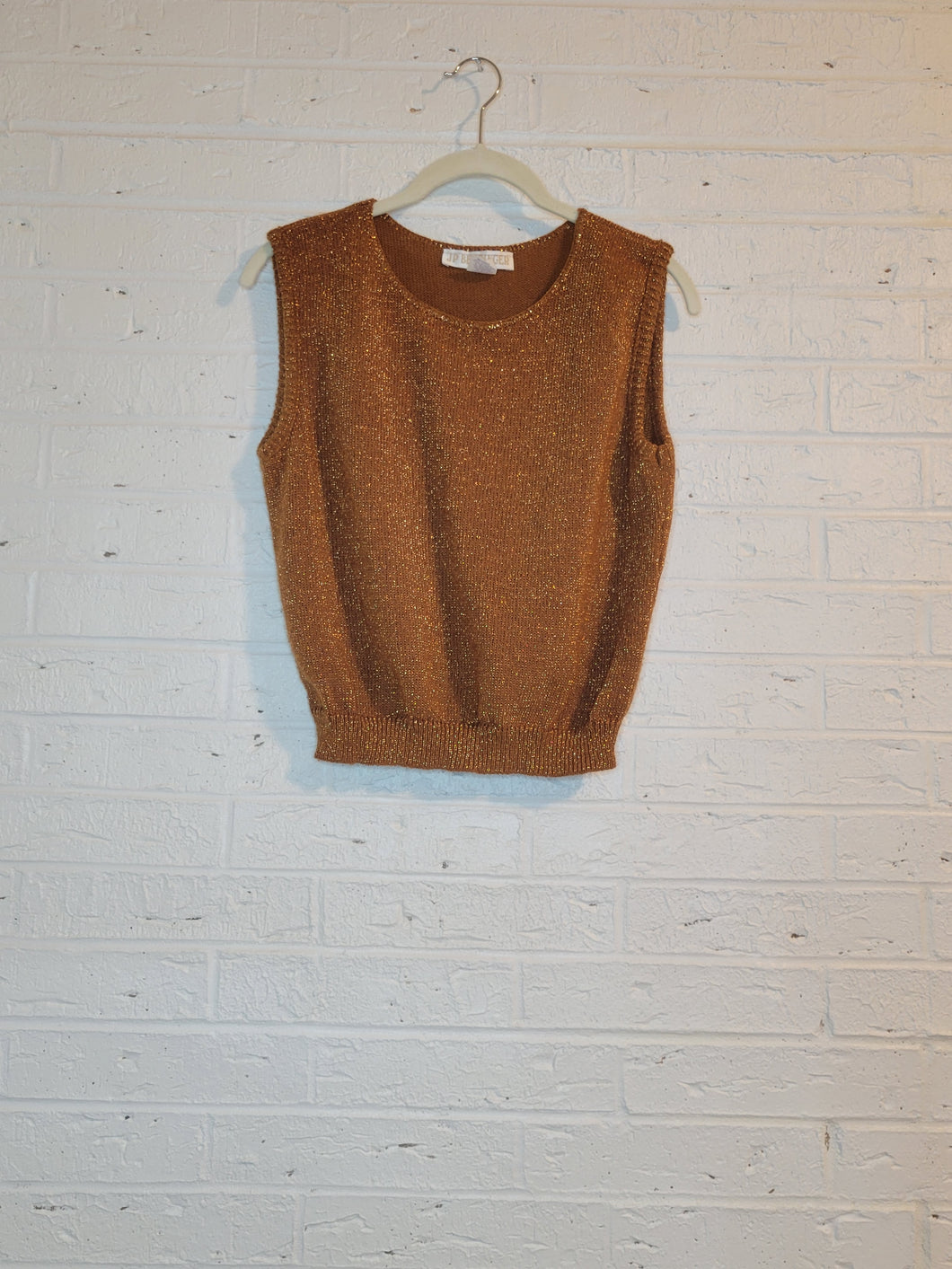 M - cropped copper sweater tank
