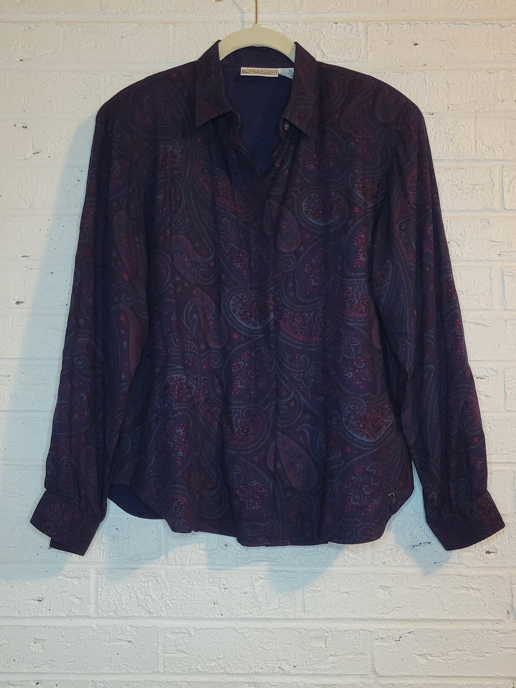 XS/S - purple Paisley collared skirt set