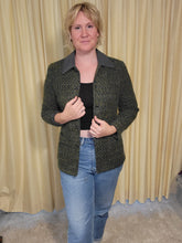 Load image into Gallery viewer, M - Green Blazer with Contrasting Collar
