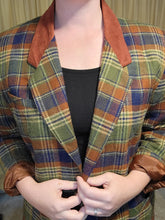 Load image into Gallery viewer, XL/2X - Warm Plaid Blazer

