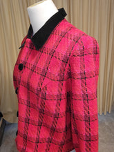 Load image into Gallery viewer, M - Red Plaid Crop Blazer
