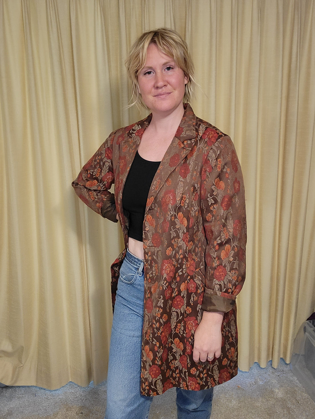 XL - Petite - Floral Coat