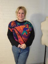 Load image into Gallery viewer, up to XXL - abstract farm scene sweater
