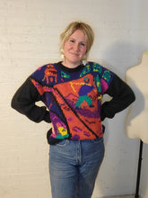 Load image into Gallery viewer, up to XXL - abstract farm scene sweater
