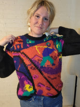 Load image into Gallery viewer, up to XXL - abstract farm scene sweater
