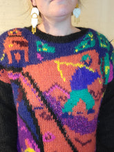 Load image into Gallery viewer, up to XXL - abstract farm scene sweater
