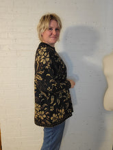Load image into Gallery viewer, up to 3X - bronze and gold floral sweater
