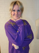 Load image into Gallery viewer, up to XXL - purple tassel sweater
