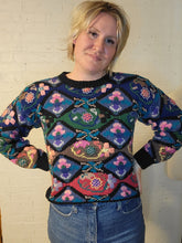 Load image into Gallery viewer, up to L - Abstract floral sweater
