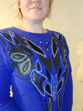 Load image into Gallery viewer, up to M - cobalt blue sweater
