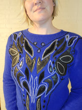 Load image into Gallery viewer, up to M - cobalt blue sweater
