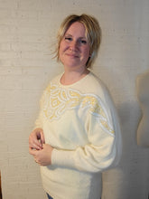Load image into Gallery viewer, Up to XXL - cream beaded sweater
