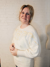 Load image into Gallery viewer, Up to XXL - cream beaded sweater

