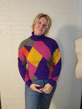 Load image into Gallery viewer, Up to XL - Neiman Marcus color block turtleneck
