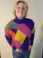 Load image into Gallery viewer, Up to XL - Neiman Marcus color block turtleneck
