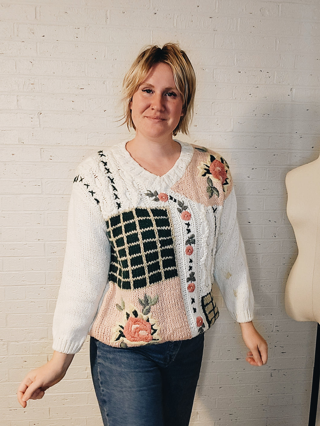 Up to XL - Rose Grandma Sweater