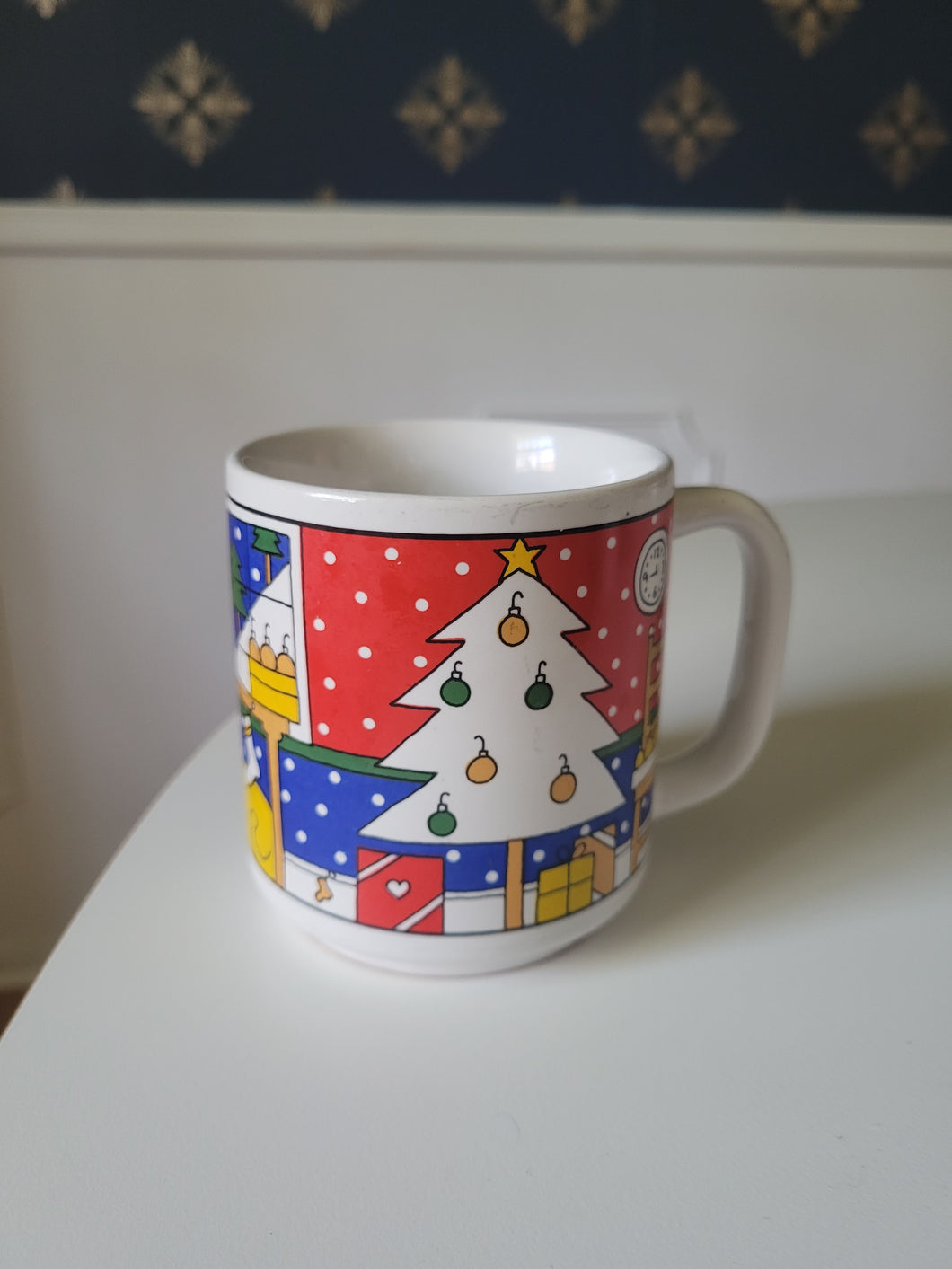 Primary Color Christmas Mug (with cats)