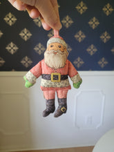 Load image into Gallery viewer, Fabric Santa Ornament
