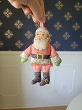Load image into Gallery viewer, Fabric Santa Ornament
