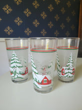 Load image into Gallery viewer, Frosted Glass Christmas Glasses (set of 4)

