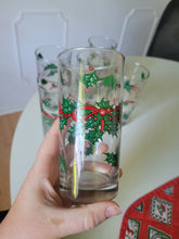 Load image into Gallery viewer, Holly Christmas Glasses (set of 6)

